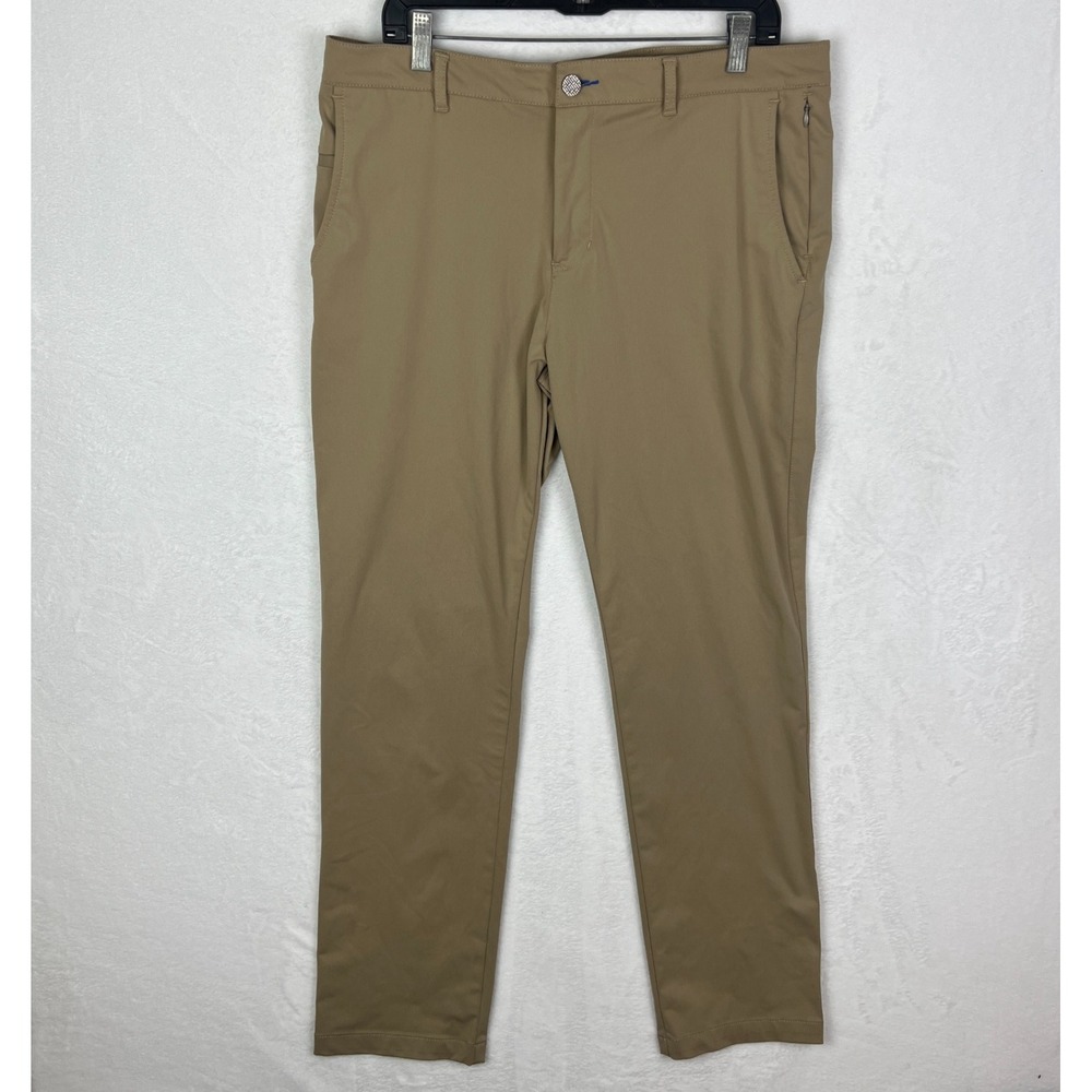 Twillory Performance Pants‎ Mens 36x34 (36x32) Beige Golf Stretch Straight Chino